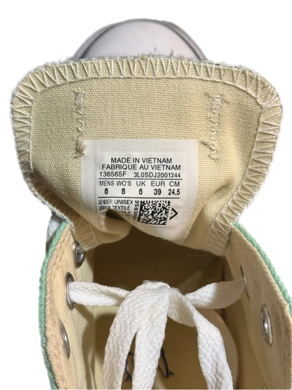 Converse Low Top Sneakers - Mint Green and White - Picture 5 of 5